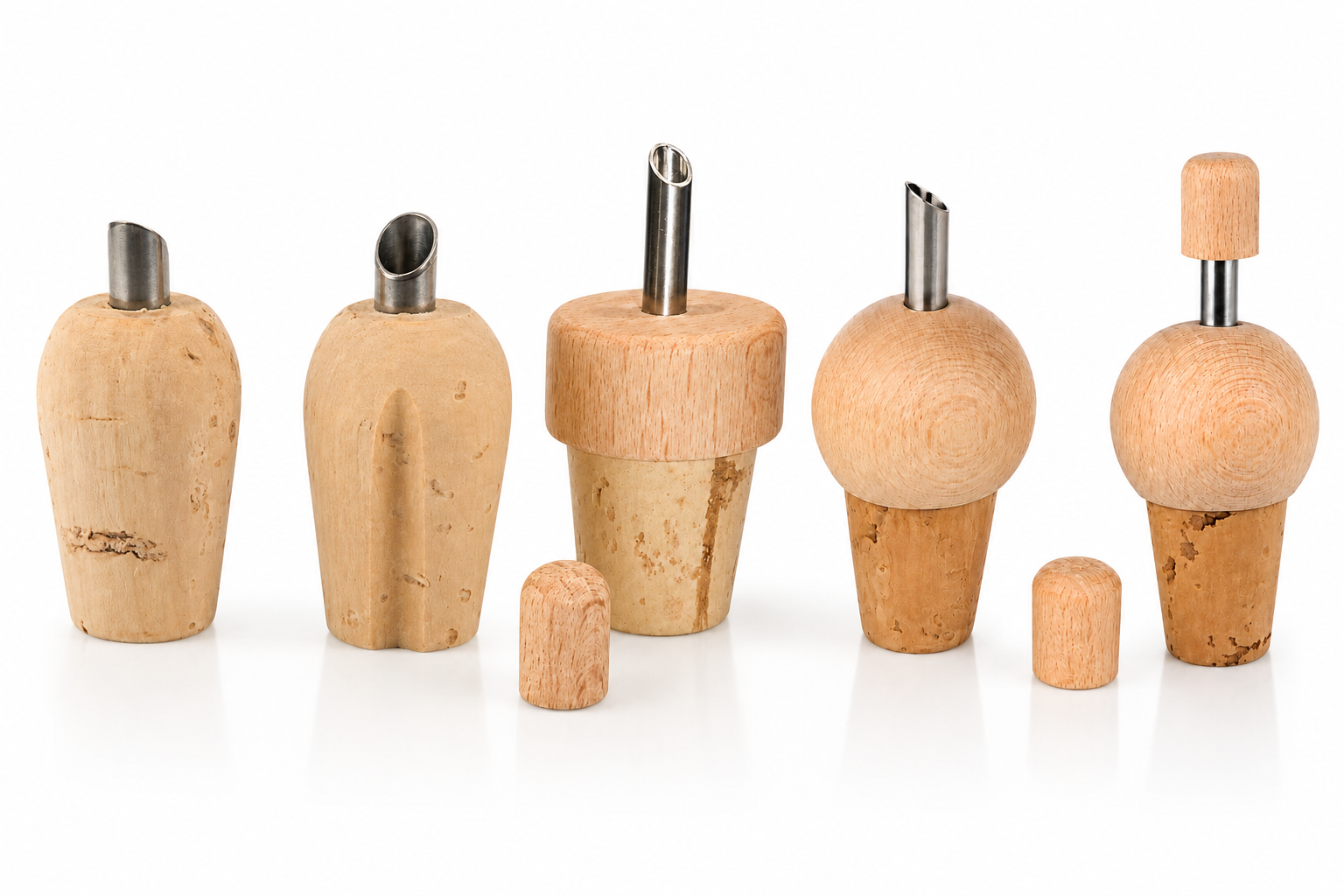 Special Wooden, Cork & Stainless Steel Stoppers - TECHNOSUGHERI