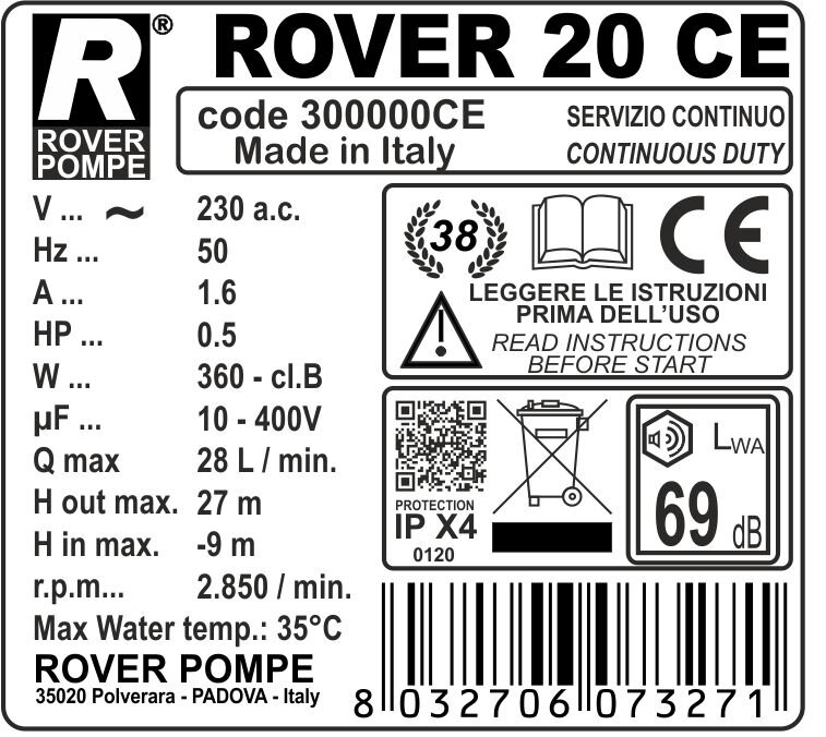 Bronze Transfer Pump ROVER 20 - 2