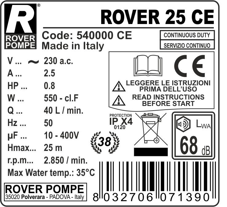 Bronze Transfer Pump ROVER 25 - 2